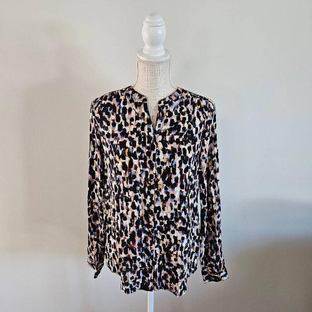 Beach Lunch Lounge Abstract Print Blouse Size XS